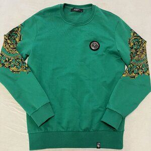 Avenue George V Paris Long sleeve green sweater pullover mens medium